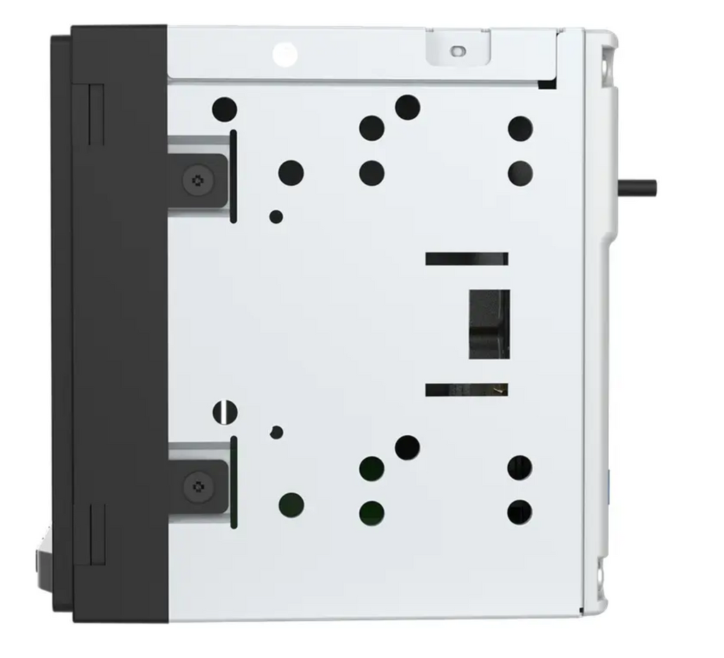 A white and black electronic control module or panel component shown from the back, photographed against a plain white background.