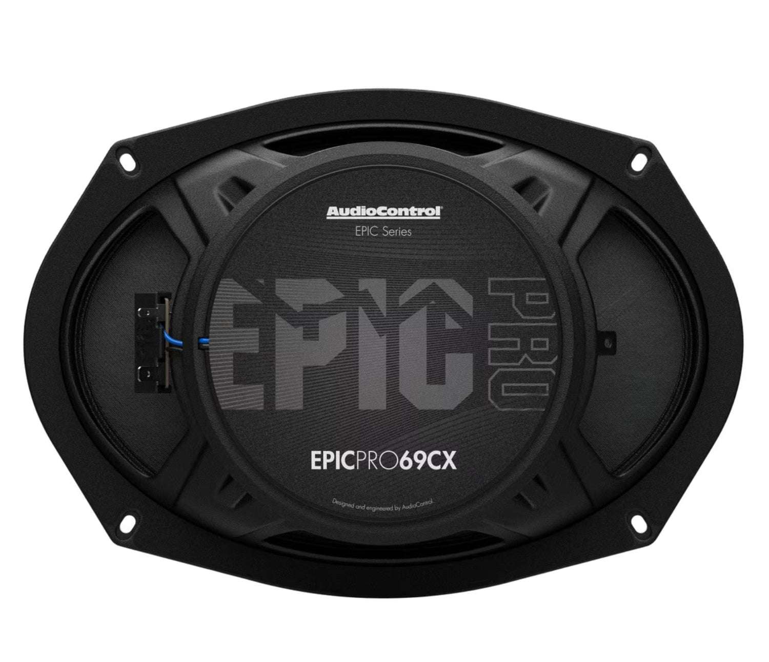 AudioControl EPICPRO69CX Epic Pro Series 6x9 coaxial speaker rear basket view showing motor structure and model branding
