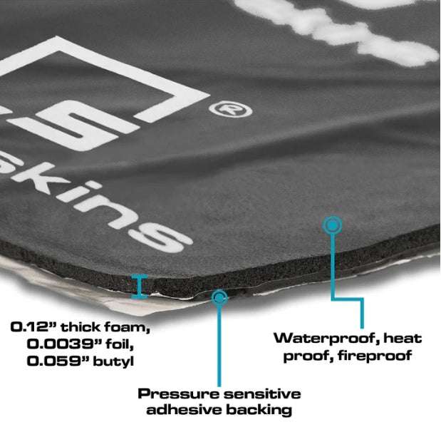 SoundSkins SSK-SQSK flat closed cell foam strips with 3M high quality adhesive backing for speaker baffle and decoupling applications