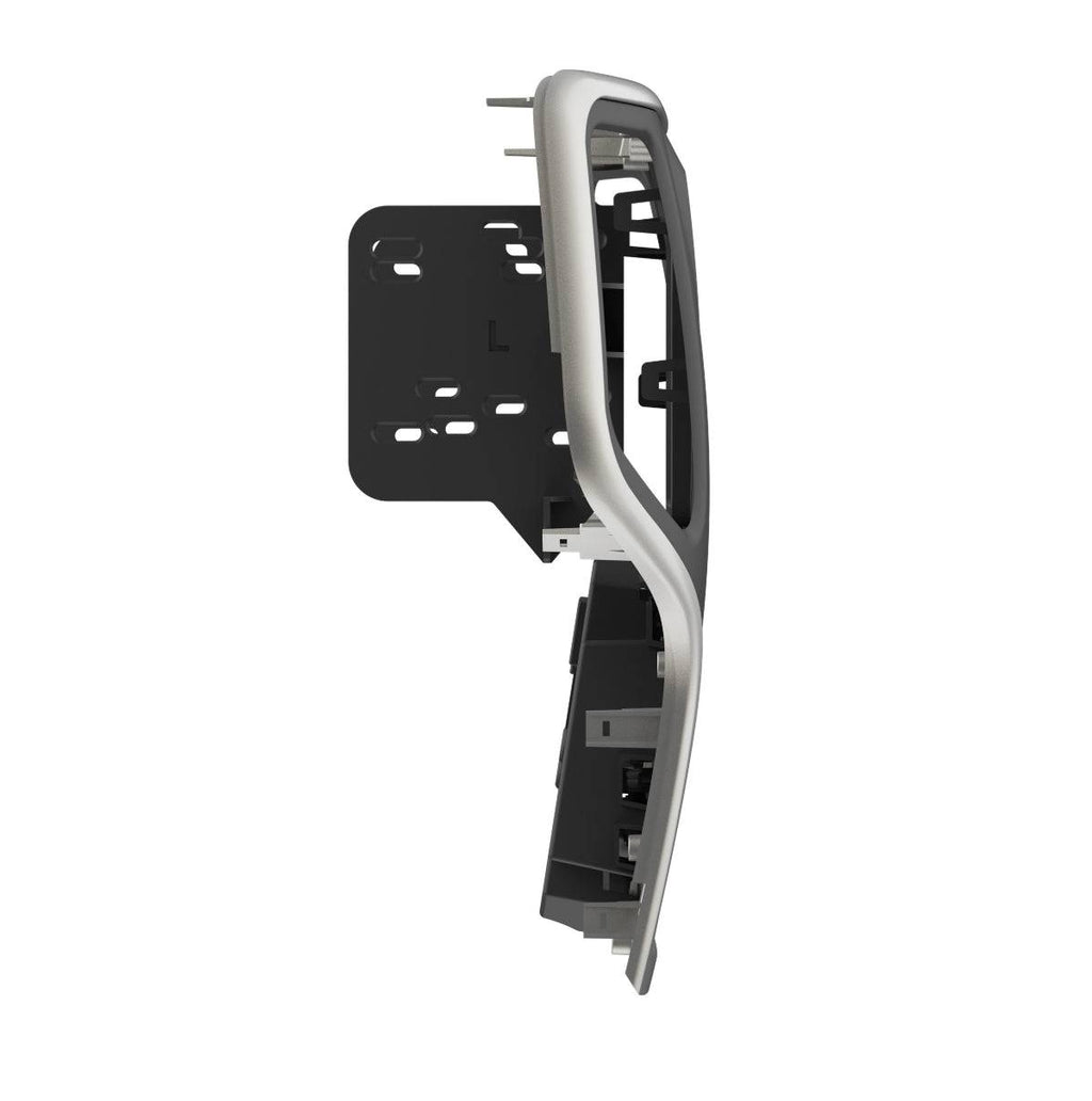 Metra 95-6562 Jeep Grand Cherokee dash kit shown in silver and tan trim color options side by side