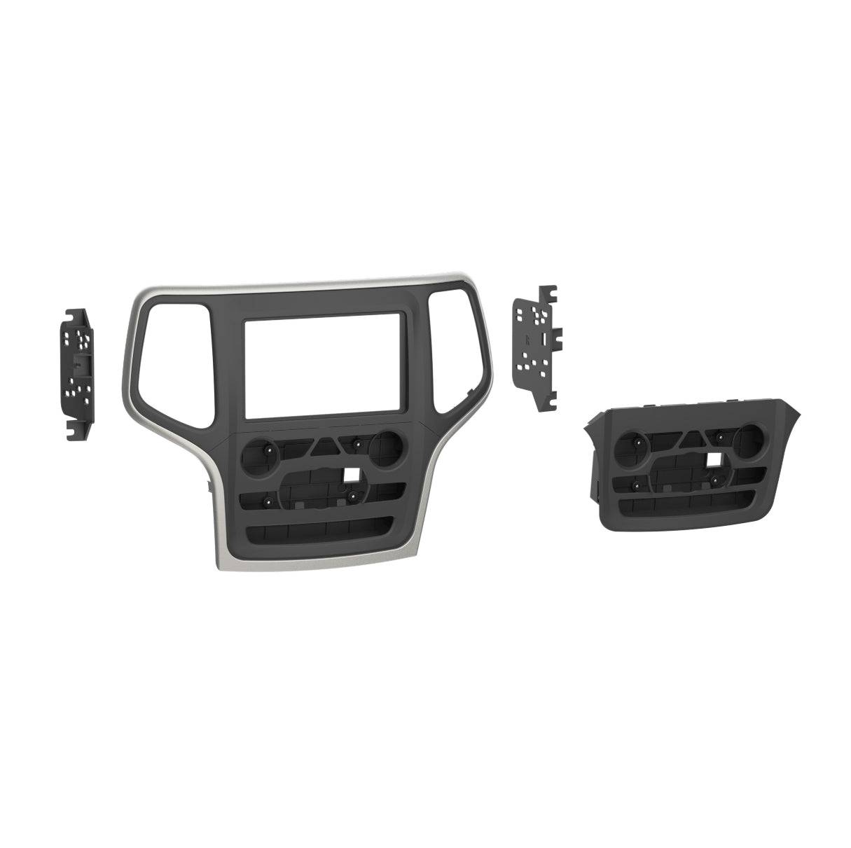 Metra 95-6562 double DIN dash kit front panel with tan copper trim finish for Jeep Grand Cherokee