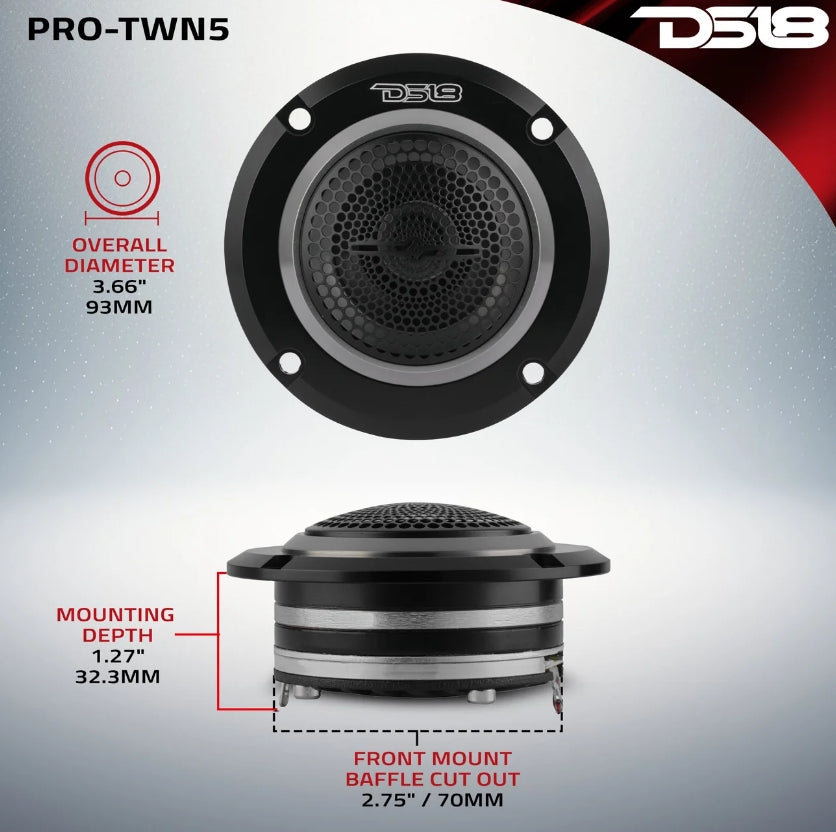 DS18 PRO-TWN5 3.6-Inch Neodymium Hybrid Driver/Tweeter