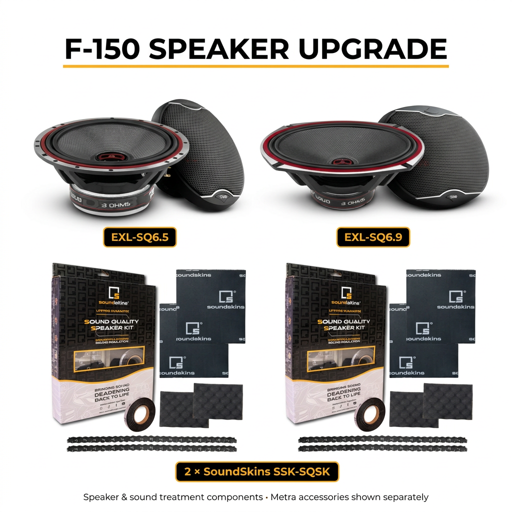 Ford F-150 DS18 EXL-SQ Speaker Upgrade Bundle